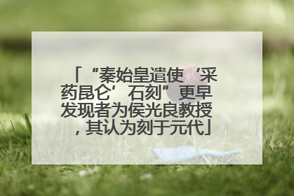 “秦始皇遣使‘采药昆仑’石刻”更早发现者为侯光良教授，其认为刻于元代