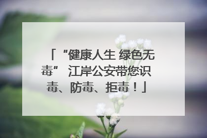 “健康人生 绿色无毒” 江岸公安带您识毒、防毒、拒毒！