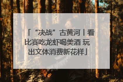 “决战”古黄河丨看比赛吃龙虾喝美酒 玩出文体消费新花样