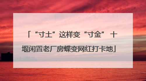 “寸土”这样变“寸金” 十堰闲置老厂房蝶变网红打卡地