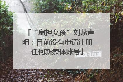 “扁担女孩”刘燕声明：目前没有申请注册任何新媒体账号