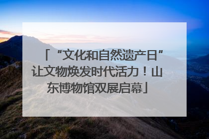 “文化和自然遗产日”让文物焕发时代活力！山东博物馆双展启幕