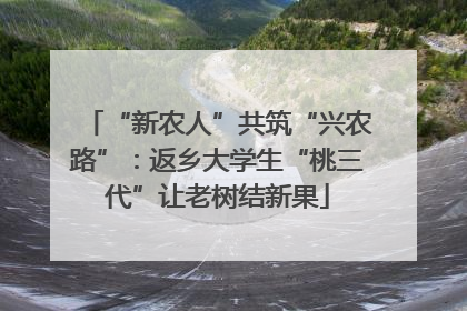 “新农人”共筑“兴农路”：返乡大学生“桃三代”让老树结新果
