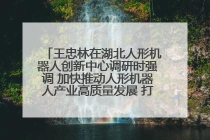 王忠林在湖北人形机器人创新中心调研时强调 加快推动人形机器人产业高质量发展 打造具有全国影响力的研发创新基地