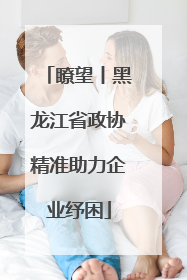 瞭望丨黑龙江省政协精准助力企业纾困