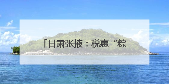 甘肃张掖：税惠“粽”情端午 看政策春风点“燃”假期经济