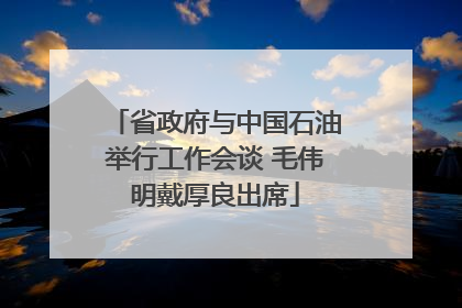 省政府与中国石油举行工作会谈 毛伟明戴厚良出席