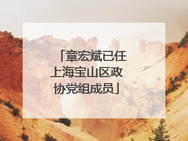 章宏斌已任上海宝山区政协党组成员