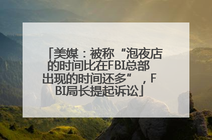 美媒：被称“泡夜店的时间比在FBI总部出现的时间还多”，FBI局长提起诉讼