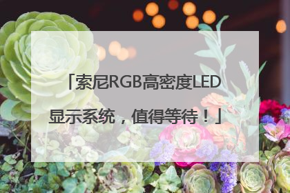 索尼RGB高密度LED显示系统，值得等待！
