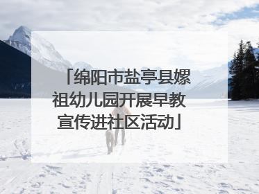 绵阳市盐亭县嫘祖幼儿园开展早教宣传进社区活动