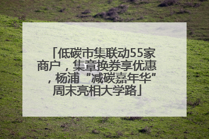 低碳市集联动55家商户，集章换券享优惠，杨浦“减碳嘉年华”周末亮相大学路