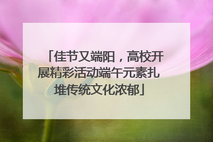 佳节又端阳，高校开展精彩活动端午元素扎堆传统文化浓郁