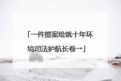 一件提案绘就十年环境司法护航长卷→