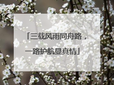 三载风雨同舟路，一路护航显真情