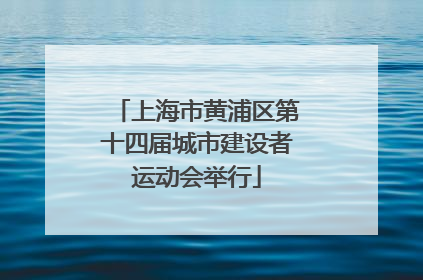 上海市黄浦区第十四届城市建设者运动会举行