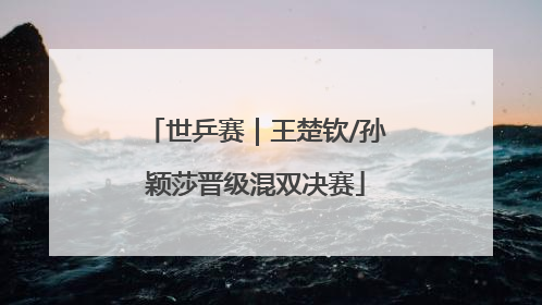 世乒赛｜王楚钦/孙颖莎晋级混双决赛