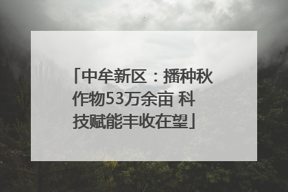中牟新区：播种秋作物53万余亩 科技赋能丰收在望
