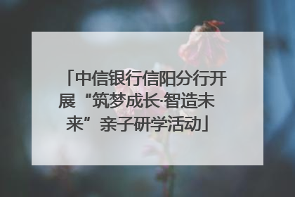 中信银行信阳分行开展“筑梦成长·智造未来”亲子研学活动