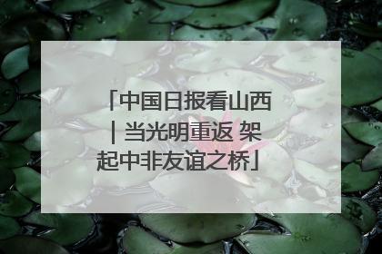 中国日报看山西｜当光明重返 架起中非友谊之桥
