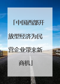 中国西部开放型经济为民营企业带来新商机
