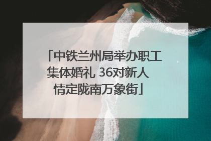 中铁兰州局举办职工集体婚礼 36对新人情定陇南万象街