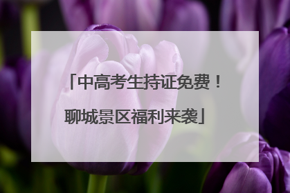 中高考生持证免费！聊城景区福利来袭