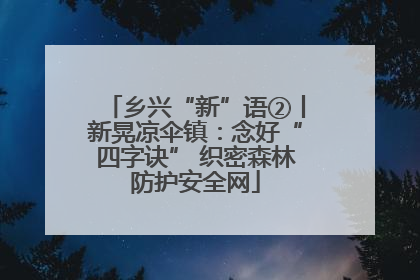 乡兴“新”语②丨新晃凉伞镇：念好“四字诀” 织密森林防护安全网