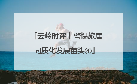 云岭时评丨警惕旅居同质化发展苗头④