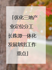 优化三地产业定位分工 长株潭一体化发展划出工作重点