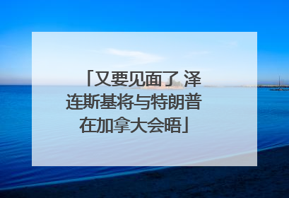 又要见面了 泽连斯基将与特朗普在加拿大会晤