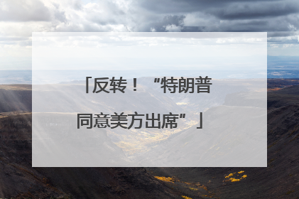 反转！“特朗普同意美方出席”