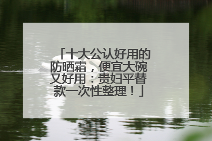 十大公认好用的防晒霜，便宜大碗又好用：贵妇平替款一次性整理！