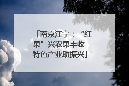 南京江宁：“红果”兴农果丰收 特色产业助振兴