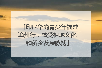 印尼华裔青少年福建漳州行：感受祖地文化和侨乡发展脉搏