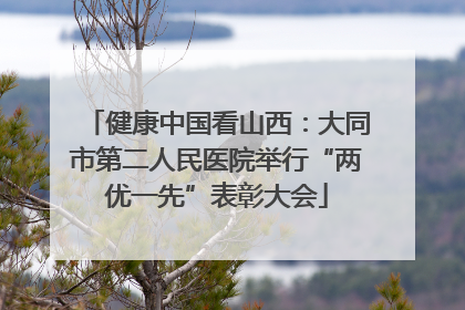健康中国看山西：大同市第二人民医院举行“两优一先”表彰大会