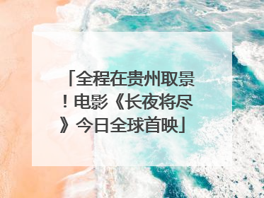 全程在贵州取景！电影《长夜将尽》今日全球首映