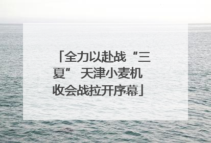 全力以赴战“三夏” 天津小麦机收会战拉开序幕