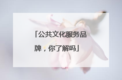 公共文化服务品牌，你了解吗