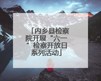 内乡县检察院开展“六一”检察开放日系列活动
