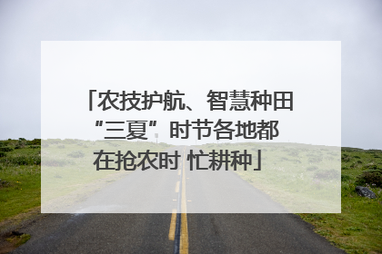 农技护航、智慧种田 “三夏”时节各地都在抢农时 忙耕种