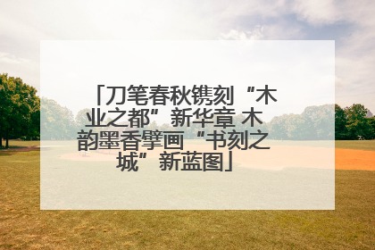 刀笔春秋镌刻“木业之都”新华章 木韵墨香擘画“书刻之城”新蓝图