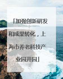 加强创新研发和成果转化，上海市养老科技产业园开园