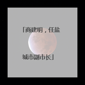 商建明，任盐城市副市长