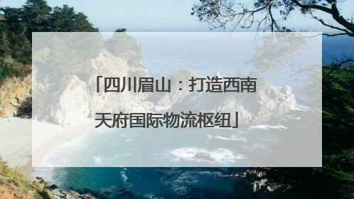 四川眉山：打造西南天府国际物流枢纽