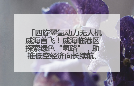 四旋翼氢动力无人机威海首飞！威海临港区探索绿色“氢路”，助推低空经济向长续航、大载重“进化”