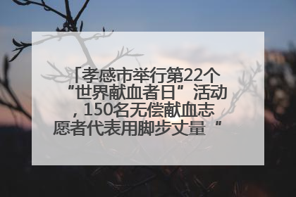 孝感市举行第22个“世界献血者日”活动，150名无偿献血志愿者代表用脚步丈量“中华孝爱第一山”