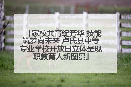家校共育绽芳华 技能筑梦向未来 卢氏县中等专业学校开放日立体呈现职教育人新图景