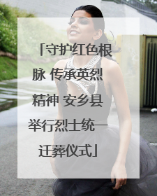 守护红色根脉 传承英烈精神 安乡县举行烈士统一迁葬仪式