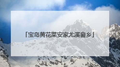 宝岛黄花菜安家尤溪畲乡